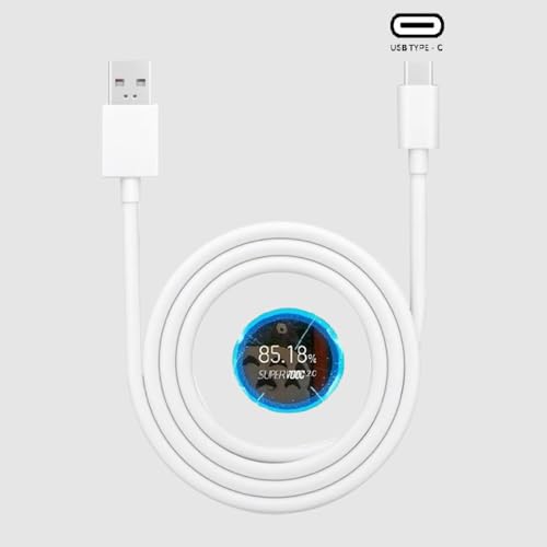 Image of 80W SUPERVOOC Fast Charger Compatible with Oppo Smartphones | Supports Dart, Dash, Warp, Vooc | for OnePlus, Realme, Xiaomi, iQOO & Samsung | Safe & Universal Charging (Cable Included)