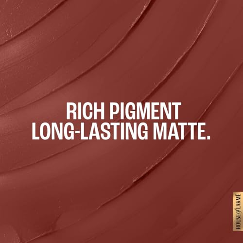 Image of Lakme Forever Matte Lipstick, Waterproof, Non Drying, Creamy Matte Bullet Lipstick Made With French Rose Oil Extracts, Nude Toast, 4.5g (Pack of 3)