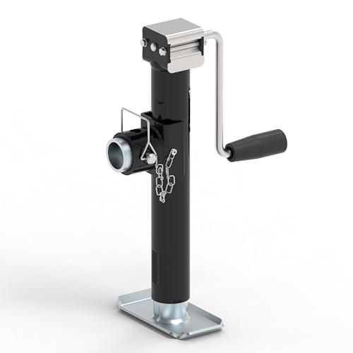 5 000 LBS Pipe-Mount Trailer Jack 10 Lift Swivel Tongue Jack with Lock Pin Weld On Jack for RV Boat and Utility Trailers