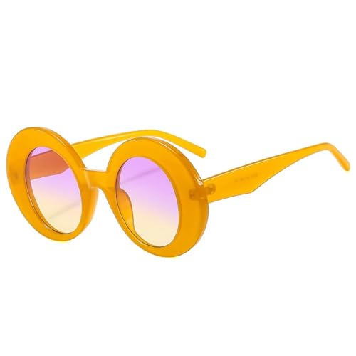 Fashion Oversized Oval Women Colorful Glasses Shades Uv400 Gradient Men Retro Punk