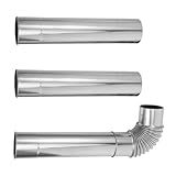 prix tube inox flexible cheminée Prévention : l’adaptateur de conduit de cheminée et le tube d’extension de conduit de poêle s’emboîtent parfaitement, réduisant considérablement les fuites et un chauffage plus sûr. conduit de cheminée métallique, conduit de cheminée pour poêle de tente