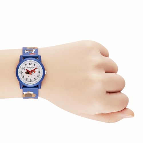 Image of Miykon Kids Watches for Boys and Girls - Educational Time-Telling Gift for Kids Aged 3-15, Toddlers, Preschoolers, and School-Aged Children - Easy to Read Analog Watch, Soft Resin Band, Japanese Quartz, 100M Water Resistant