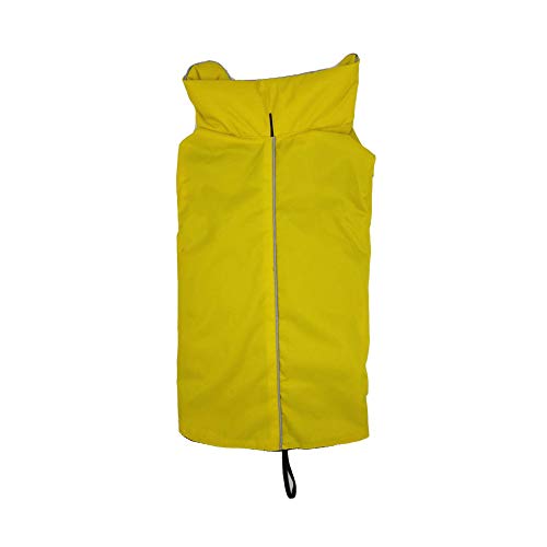 MISSMAO Fleece Lined Warm Dog Jacket for Winter Outdoor Waterproof Reflective Dog Coat Yellow M