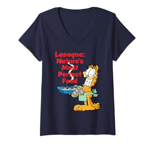 Donna Le lasagne alimentari più perfette di Garfield Nature Maglietta con Collo a V