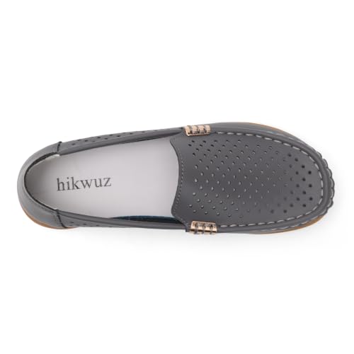 Image of Women's Comfortable & Lightweight Leather Loafers Slip-Ons Driving Walking Mocs Boat Shoes Cute Business Casual Dress Shoes Work Flats for Women