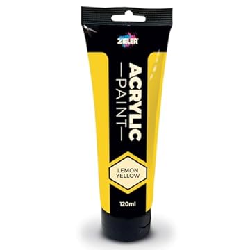 Zieler 120ml Acrylic Paints (Lemon Yellow)