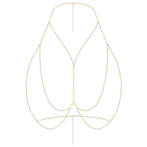 Ammiko Metal Waist Chain Belts for Women Fashion Adjustable Body Belly Belt for Dresses Jeans Jewelry