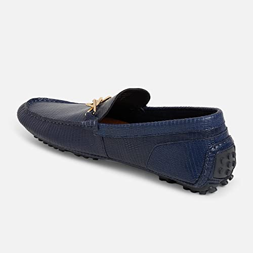 Image of Aldo Men's Davinch410-leather-navy-moccasins Leather Moccasin, NAVY, 6 UK