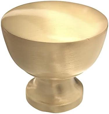 Southern Hills 5pc Brushed Gold Cabinet Knobs - 32mm Diameter - Brushed Gold Knobs for Cabinets and Drawers, Gold Drawer Knobs, Gold Dresser Knobs, Brass Knobs for Cabinets, Gold Knobs for Dresser