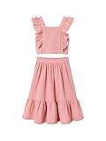 Blouse à volants VERTBAUDET Ensemble Fille cérémonie Blouse Jupe à Volant Blush 4A