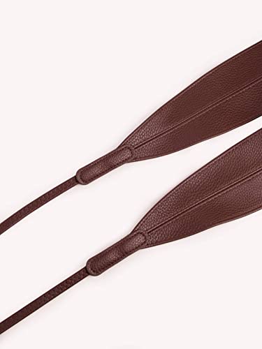 Floerns Women's Plus Size PU Leather Wide Cinch Belt Wideband Bow Knot Belt4