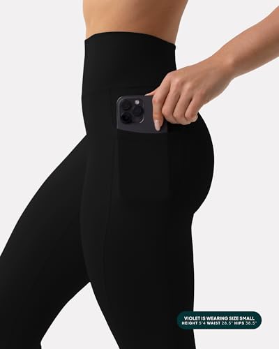 PAVOI ACTIVE Leggings with Pockets | Compressive High Waisted Butt Sculpting Women's Full Length Workout Pants | HiPerform2