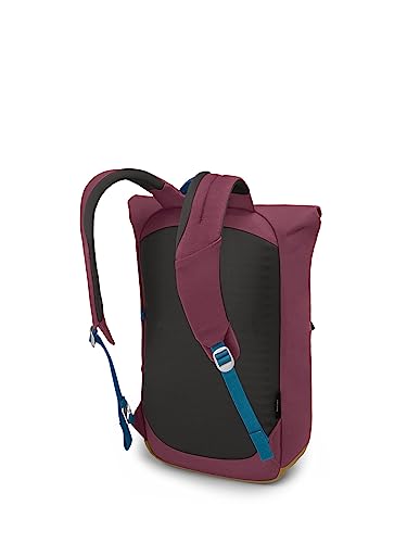 Image of Osprey Arcane Roll Top Commuter Backpack, Allium Red /Brindle Brown