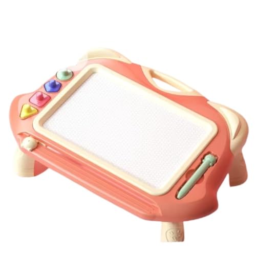 MCSWSEE 子供用磁気描画ボード多機能噂ボードと単語帳小学生落書き描画ボード教育玩具は教室の下書き帳として使用できます (ピンク,脚付きテーブル)