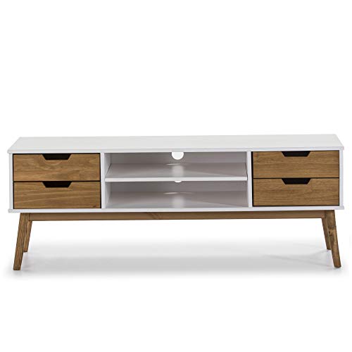 VS-Venta-stock-Mueble-TV-Java-1-Puerta-y-2-cajones-BlancoCera-Madera-de-Pino-140-cm-Ancho-40-cm-Profundo-y-52-cm-Alto