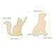 32 Pack Wood Dog & Cat Cutouts Unfinished Wooden Dog & Cat Hanging Ornaments DIY Dog & Cat Craft Gift Tags for Thanksgiving Christmas Home Party Decoration Craft Project