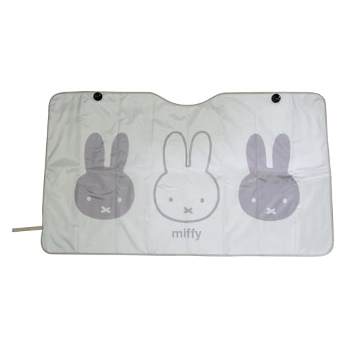 【 miffy ミッフィー 】 パタパタサンシェード 【ラージ】 / (約140*80cm) / ニコット フロントガラス 夏 日除け 遮熱 遮光 車 カー用品 かわいい/日よけ/ドライブ/キャラクター/ミッフィー/miffy (ミッフィー) (ミッフィー
