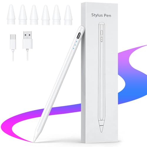 Accesorios De Telefonía, Wireless Stylus Pen para iPad & Apple Pencil:Carga Rápida, Rechazo de Palma, Magnético, Sensible, Compatible con iPad 6ta-10ma Gen, Pro 11/12.9', Mini 5ta/6ta, Air...