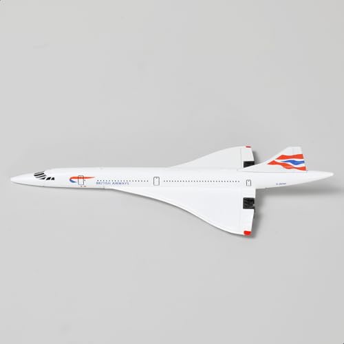 Concorde British Airways modelo de avión de metal miniatura coleccionable 1/400 7