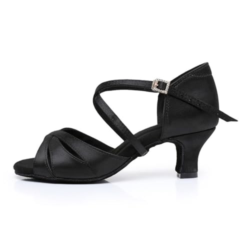 Scarpe da Ballo Latino Americano Donna Raso Tacco Professionale Scarpe