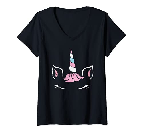 Womens Unicorn Costume Asexual Pride Magical Proud Ace LGBT-Q Ally V-Neck T-Shirt