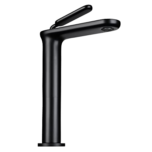 Aquaterior Single Handle Bathroom Vessel Sink Faucet Rv Lavatory Commercial Bathroom Lead-Free Faucet Vanity Sink Mixer Tap Matte Black (Cupc Nsf Cec) #TOP14