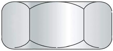 1"-8 Finished Hex Nuts/Grade 2 Steel/Zinc Plated (Quantity: 10)