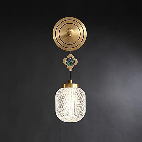 Luminaire en cuivre de luxe vintage et son globe en verre rétro