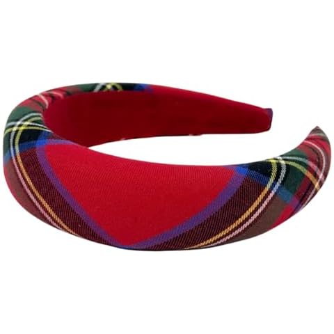 Bellefixe Christmas Padded Headband | Tartan Plaid Holiday Headband for Women (Cinnamon Spice) Cover