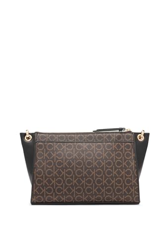 Image of Calvin Klein Reyna Crossbody, Brown /Khaki /Black Linear, One Size