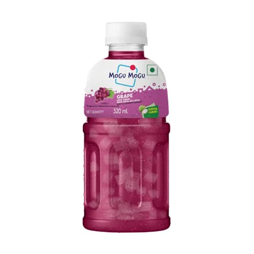 Mogu Mogu Grape Juice 25% with NATA De Coco 300 ml (Pack of 6)