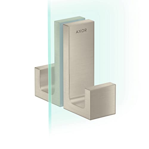 Tirador rectangular AXOR de níquel cepillado para puerta de ducha universal de 5 cm 2