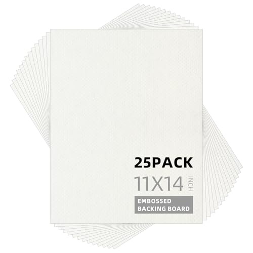 Somime 25 Pack 11x14 Uncut White Mat Boards