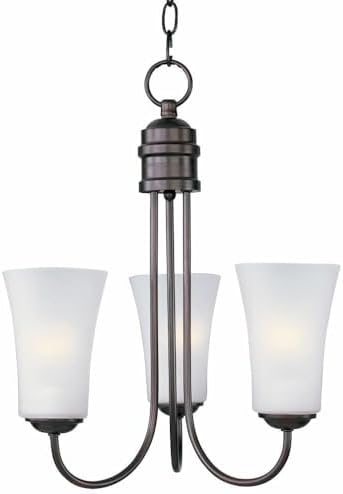 Maxim Logan-Three Light Chandelier in Modern style-17 Inches Wide by 19 inches high-Oil Rubbed Bronze Finish