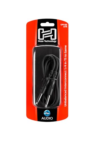 Cable de audio Jack 1/4 TS a mismo, 5 pies miniatura 5