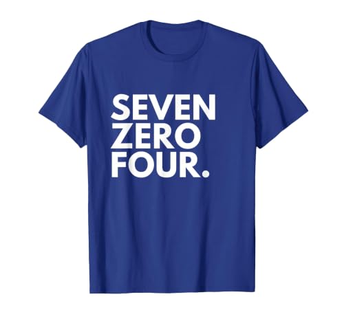 Seven Zero Four Dialling Code 704 Charlotte NC North Carolina T-Shirt, Men, Royal Blue, 3X-Large