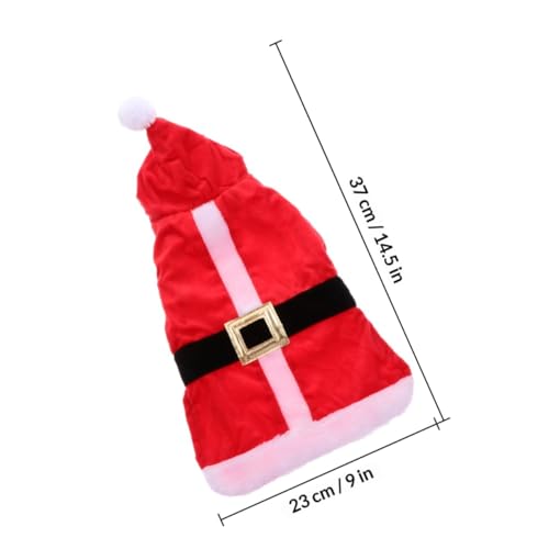Disfraz navideño para perro Popetpop rojo miniatura 2