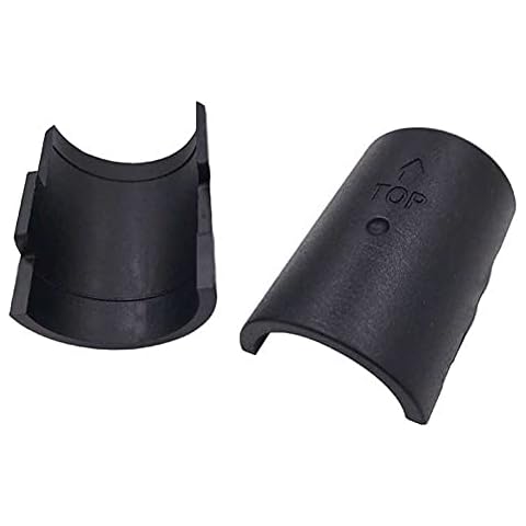 50 Pcs Wire Shelving Shelf Lock Clips 1" Diameter Post Shelving Clamp Sleeves for Wire Shelving System, Black (25 Pairs) Cover