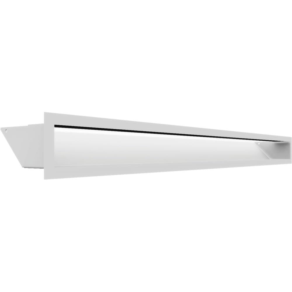 KRATKI Lüftungsgitter Warmluftgitter Luft 9 x 100 cm weiß Kamingitter