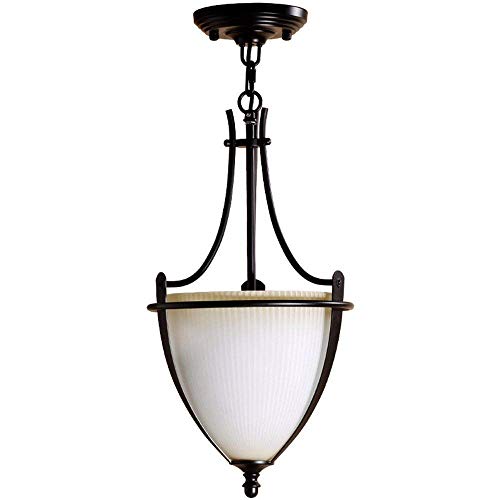 Lustre plafonnier E27 en verre pour illuminer un corridor sombre et sublimer une entrée