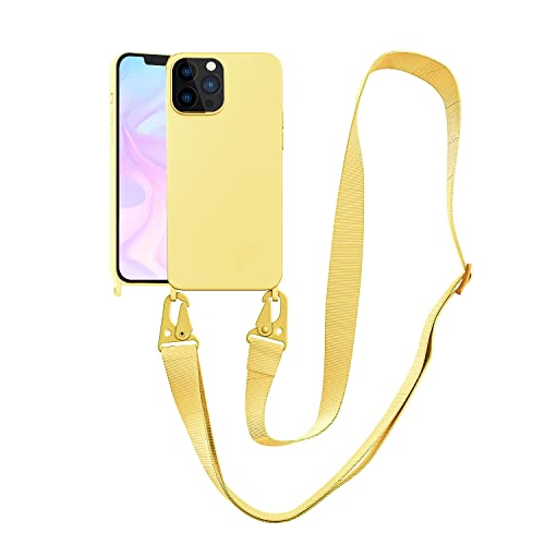 Image of Compatible with iPhone 12 Pro Max Case with Lanyard Crossbody iPhone Case with Strap Adjustable Shockproof Drop Protection Silicone Phone Cover for iPhone 12 Pro Max 6.7''