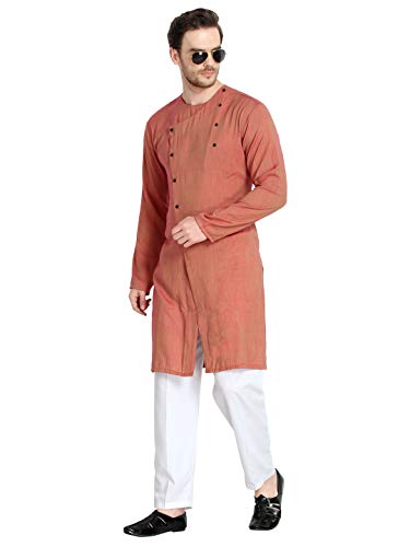 Image of Leriya Fashion Men's Slub Cotton pathan Suit Kurta