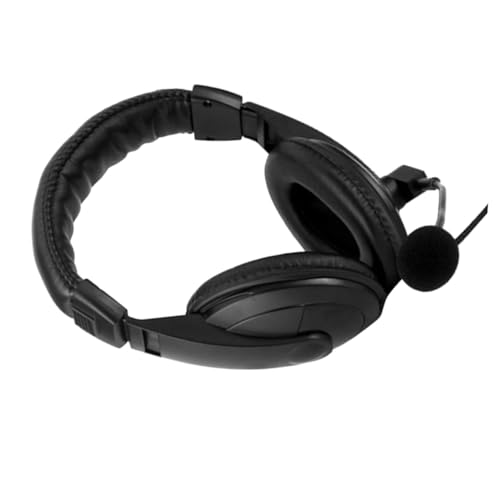 HEMOTON Stereo-kopfhörer Mit Mikrofon Für Pc-Laptop Spiel-Headset Schwarz Plug-and-Play Klare Klangwiedergabe