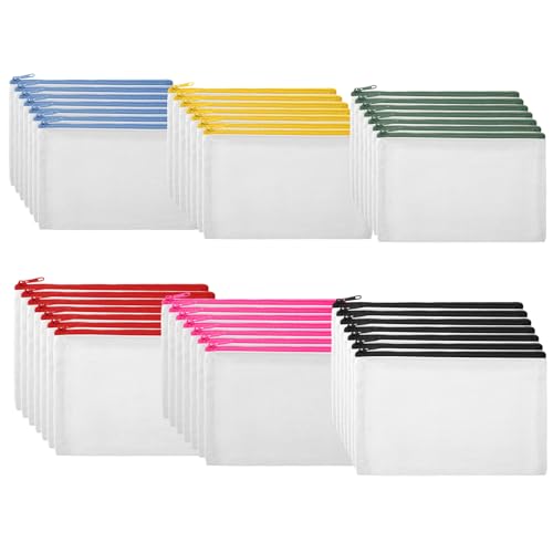 Lemecima 42 Pcs 8.3x4.5 Blank DIY Craft Bag Canvas Pencil