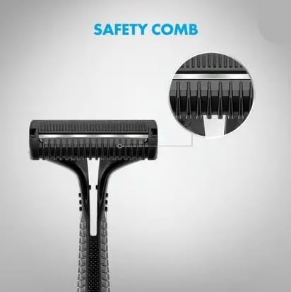 alku G Guard Shaving Razor for Men | Super Value Pack with upto 1 year of shaving | Safety comb and flexible head for a safe shave (1 Razor with 12 blades)