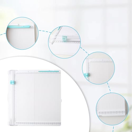 MIYUANGKJ Papierschneider mit Falzbrett 35 x 36 cm Papierfalzmaschine Papierschneidegerät Papierschneider Schneidemaschine 2-in-1 für Scrapbooking Karten Basteln und Basteln