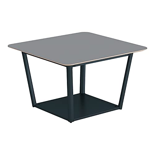 【メーカー配送・設置・組立】コクヨ ミーティングテーブル リージョン 正方形 ボックス脚 ミドルローテーブル 幅105×奥行105×高さ62.4cm リノリウム天板 アッシュ 脚ブラック LT-RG1010MLE6AF32