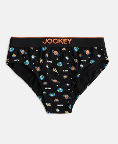 Image of Jockey PB04 Boy's Super Combed Cotton Elastane Stretch Printed Brief with Ultrasoft Waistband (Pack of 2)