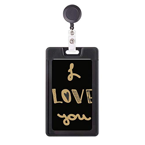Étui rétractable I Love You doré aux finitions métalliques haut de gamme