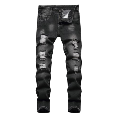 Pantalones vaqueros de niño verano elásticos casual ropa streetwear holgada con bolsillos